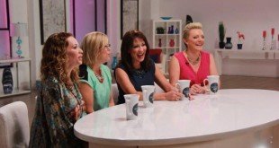 on the set of Wake Up! the hosts Zhena Muzyka, Betsy Chasse, Cindy Ertman and Natalie Ledwell.